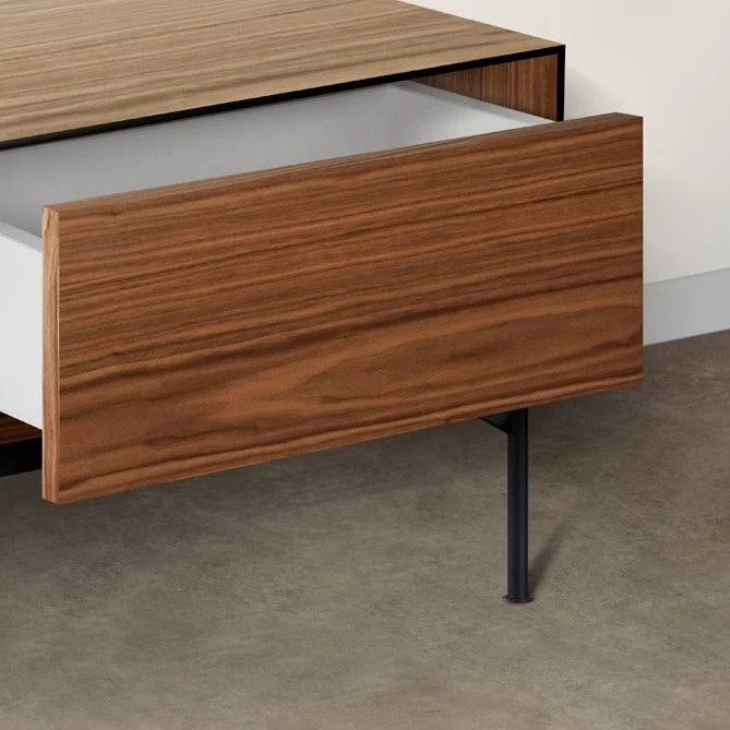 KILMER NIGHTSTAND | שידת לילה מעץ ומתכת 55/40 ס"מ, עם מגירה - Image 4